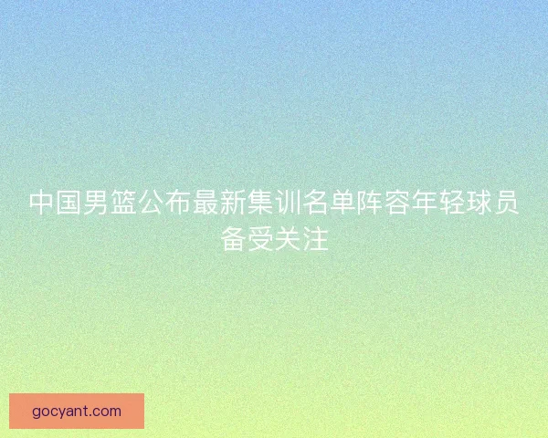 中国男篮公布最新集训名单阵容年轻球员备受关注 中国男篮公布最新集训名单阵容年轻球员备受关注